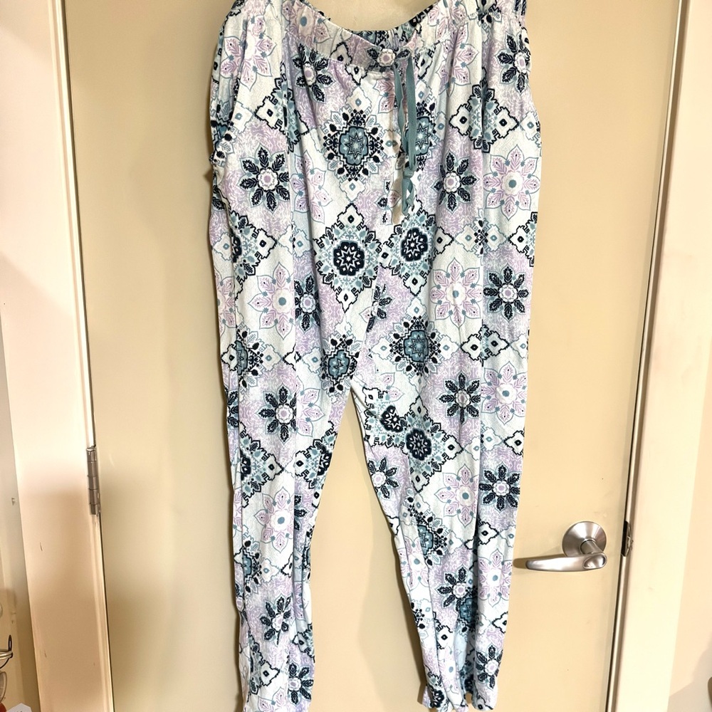 Blue and Black Floral lounge pants
